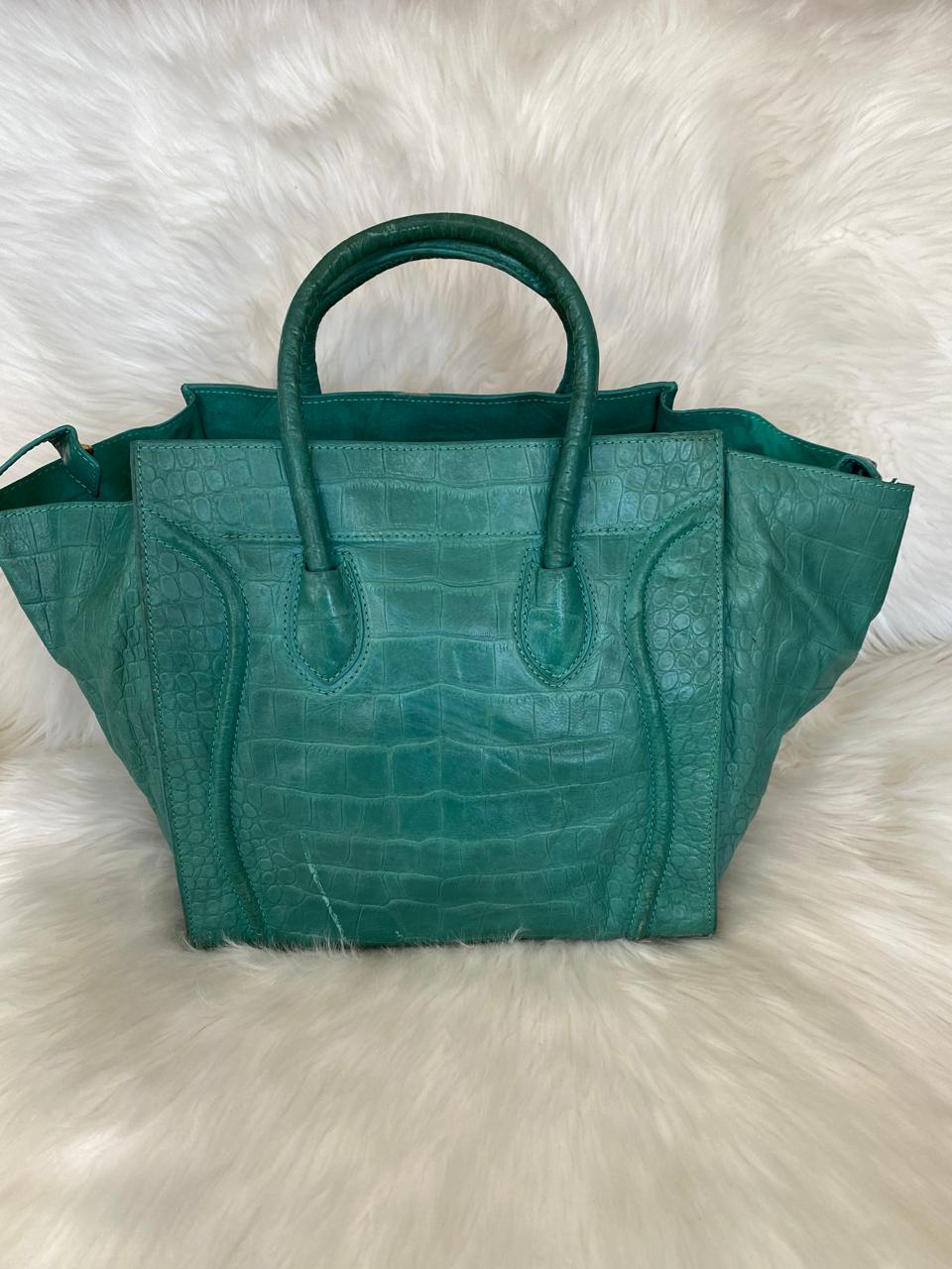 Preloved Celine Paris Luggage leather Handbag